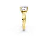Yellow gold Three-Stone Radiant Cut Diamond Ring with Channel Set Band and Four-Prong Setting_34