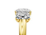 Yellow gold Three-Stone Radiant Cut Diamond Ring with Channel-Set Band and Four-Prong Setting_54