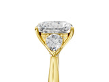 Yellow gold Three-Stone Radiant Cut Diamond Ring with Pear  Side Stones in Four-Prong Setting_23