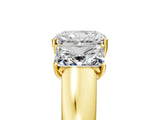 Yellow gold Three-Stone Radiant Cut Diamond Ring with Prong Setting and Classic Band_8
