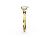 Yellow gold Three-Stone Radiant Cut Diamond Solitaire with Prong Setting and Classic Band_47