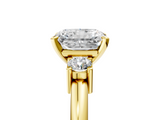 Yellow gold Three-Stone Radiant Cut Diamond Solitaire with Prong Setting and Classic Band_50