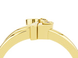 Yellow gold Three-Stone Round Amethyst Leaf Bypass Ring with Bezel Setting_10