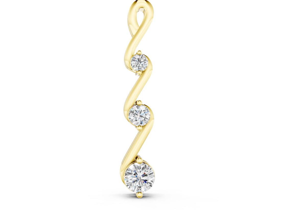 Yellow gold Three-Stone Round Brilliant Prong Set Pendant_6