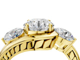 Yellow gold Three-Stone Round Brilliant Split Shank Prong Set Ring_10