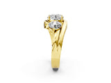 Yellow gold Three-Stone Round Brilliant Split Shank Prong Set Ring_8