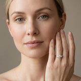 Yellow gold Three-Stone Round Cut Channel Set Diamond Ring with Four-Prong Setting_14