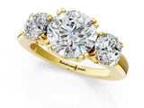 Yellow gold Three-Stone Round Cut Cut Diamond Ring with Channel Set Band and Four-Prong Setting_36