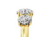 Yellow gold Three-Stone Round Cut Cut Solitaire Ring with Classic Prong Setting_8