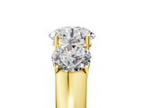 Yellow gold Three-Stone Round Cut Diamond Ring with Prong Setting and Classic Band_8
