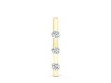 Yellow gold Three-Stone Round Diamond Bar Pendant with Channel Setting_6