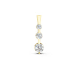 Yellow gold Three-Stone Round Diamond Prong-Set Pendant_11