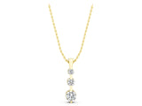 Yellow gold Three-Stone Round Diamond Prong-Set Pendant_12
