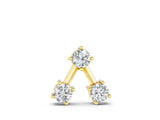 Yellow gold Three-Stone Round Diamond Prong Set Pendant_6