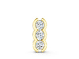 Yellow gold Three Stone Round Diamond Shared Prong Pendant_6