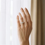 Yellow gold Three-Stone Round Diamond Split Shank Prong Setting Ring_13