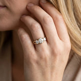 Yellow gold Three-Stone Round Diamond Split Shank Prong Setting Ring_15