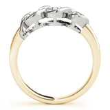 Yellow gold Three-Stone Round Diamond Twist Band with Channel Setting 2