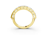 Yellow gold Triangle Diamond Geometric Mens Band_3