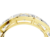 Yellow gold Triangle Diamond Geometric Mens Band_4