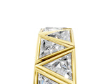 Yellow gold Triangle Diamond Geometric Mens Band_5