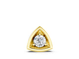 Yellow gold Trillion Cut Diamond Bezel Pendant_6