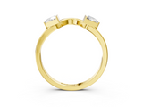 Yellow gold Trillion Cut Open Band with Bezel Set Diamonds_41