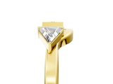 Yellow gold Trillion Cut Open Band with Bezel Set Diamonds_43