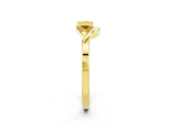 Yellow gold Trillion Yellow Sapphire Open Band Ring with Bezel Setting_20