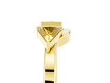 Yellow gold Trillion Yellow Sapphire Open Band Ring with Bezel Setting_23
