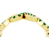 Yellow gold Twist Infinity Round Emerald Band with Pavé Setting_10