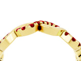 Yellow gold Twist Infinity Round Ruby Band with Pavé Setting_10