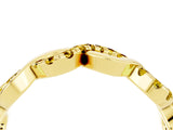 Yellow gold Twist Infinity Round Yellow Sapphire Band with Pavé Setting_10