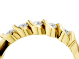 Yellow gold Twist Prong Round Diamond Eternity Band_8