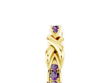 Yellow gold Twisted Amethyst Marquise Pavé Band with Shared Prong Setting_11