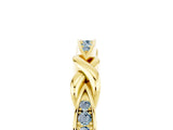 Yellow gold Twisted Aquamarine Marquise Pavé Band with Shared Prong Setting_11
