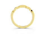 Yellow gold Twisted Aquamarine Marquise Pavé Band with Shared Prong Setting_9
