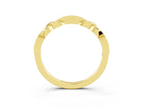 Yellow gold Twisted Blue Sapphire Marquise Pavé Band with Shared Prong Setting_9
