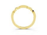 Yellow gold Twisted Blue Topaz Marquise Pavé Band with Shared Prong Setting_9