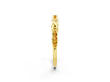 Yellow gold Twisted Citrine Marquise Pavé Band with Shared Prong Setting_8
