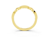 Yellow gold Twisted Citrine Marquise Pavé Band with Shared Prong Setting_9