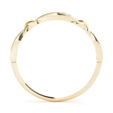 10K Yellow Gold Twisted Diamond Marquise Pavé Band with Shared Prong Setting