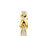 Yellow gold Twisted Diamond Marquise Pavé Band with Shared Prong Setting_92