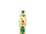 Yellow gold Twisted Emerald Marquise Pavé Band with Shared Prong Setting_11