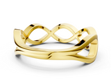 Yellow gold Twisted Infinity Band with No Stone_4