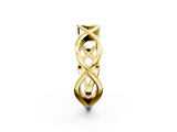 Yellow gold Twisted Infinity Band with No Stone_6