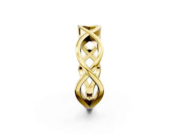 Yellow gold Twisted Infinity Plain Band