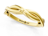 Yellow gold Twisted Infinity Band with Round Stone Setting and Classic Prong_22