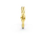 Yellow gold Twisted Infinity Band with Round Stone Setting and Classic Prong_23