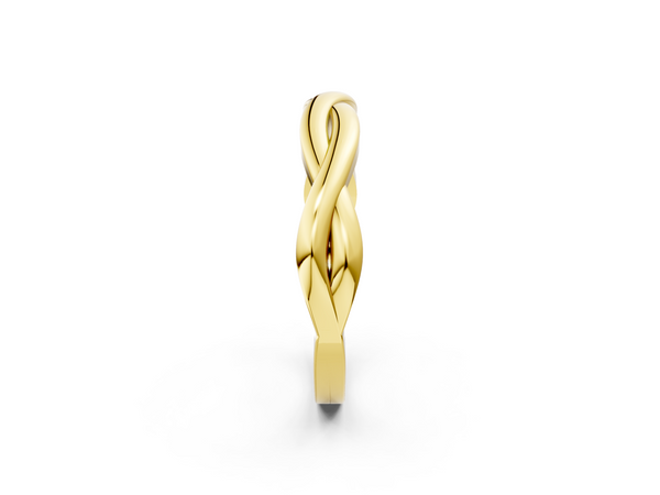 Yellow gold Infinity Twisted Plain Band